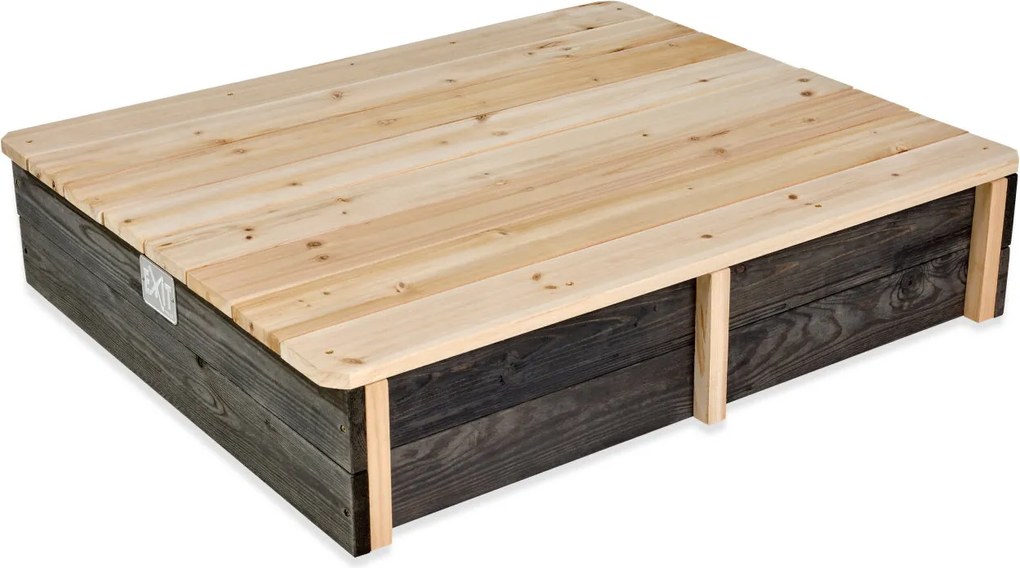 Caixa de areia de madeira para crianças Aksent 94 x 77 cm Cinzenta