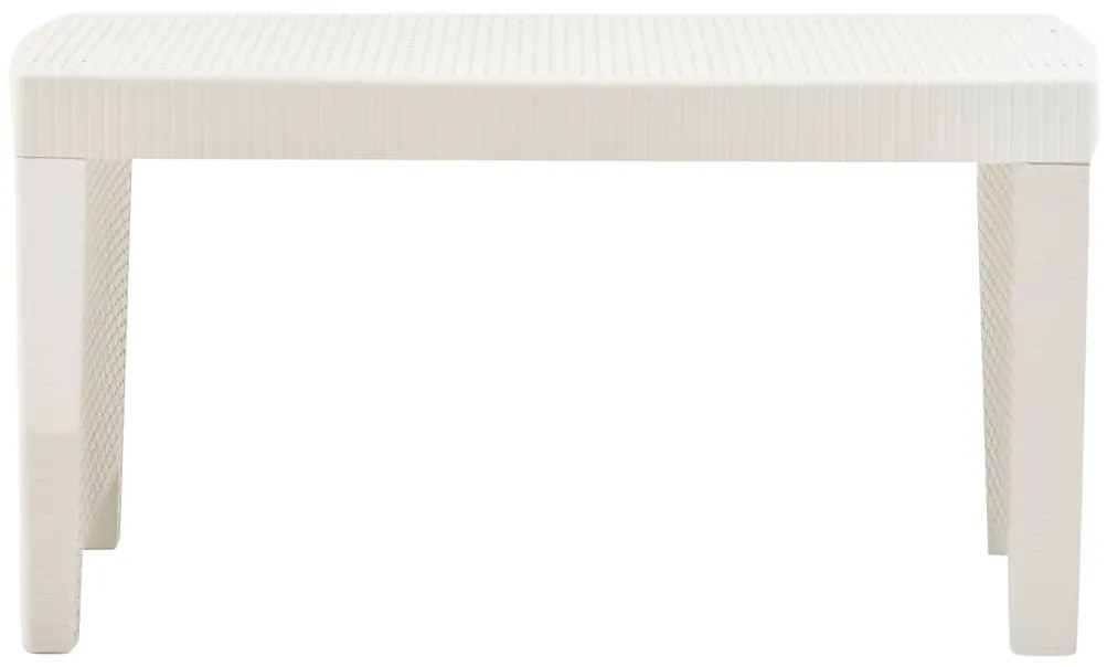 Conjunto lounge para jardim 3 pcs plástico branco
