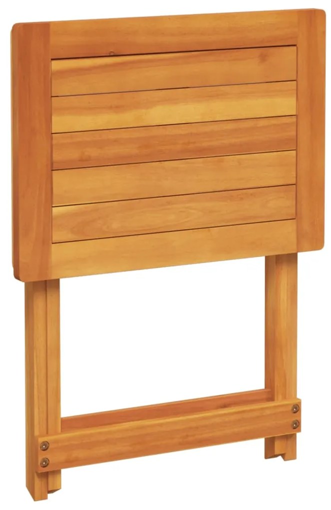 3 pcs conjunto jantar dobrável p/ jardim madeira acácia maciça