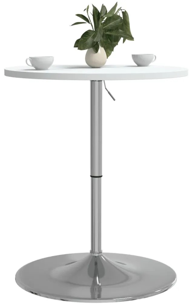 Mesa de bar 60x60x90 cm derivados de madeira/aço cromado branco