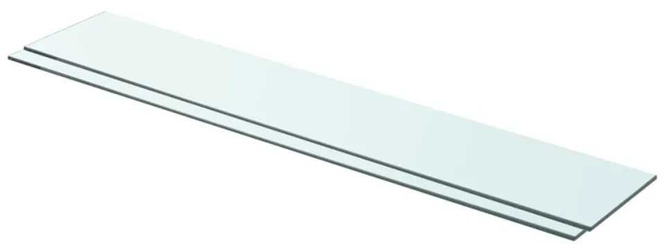 3051578 vidaXL Prateleiras 2 pcs 90x15 cm vidro transparente