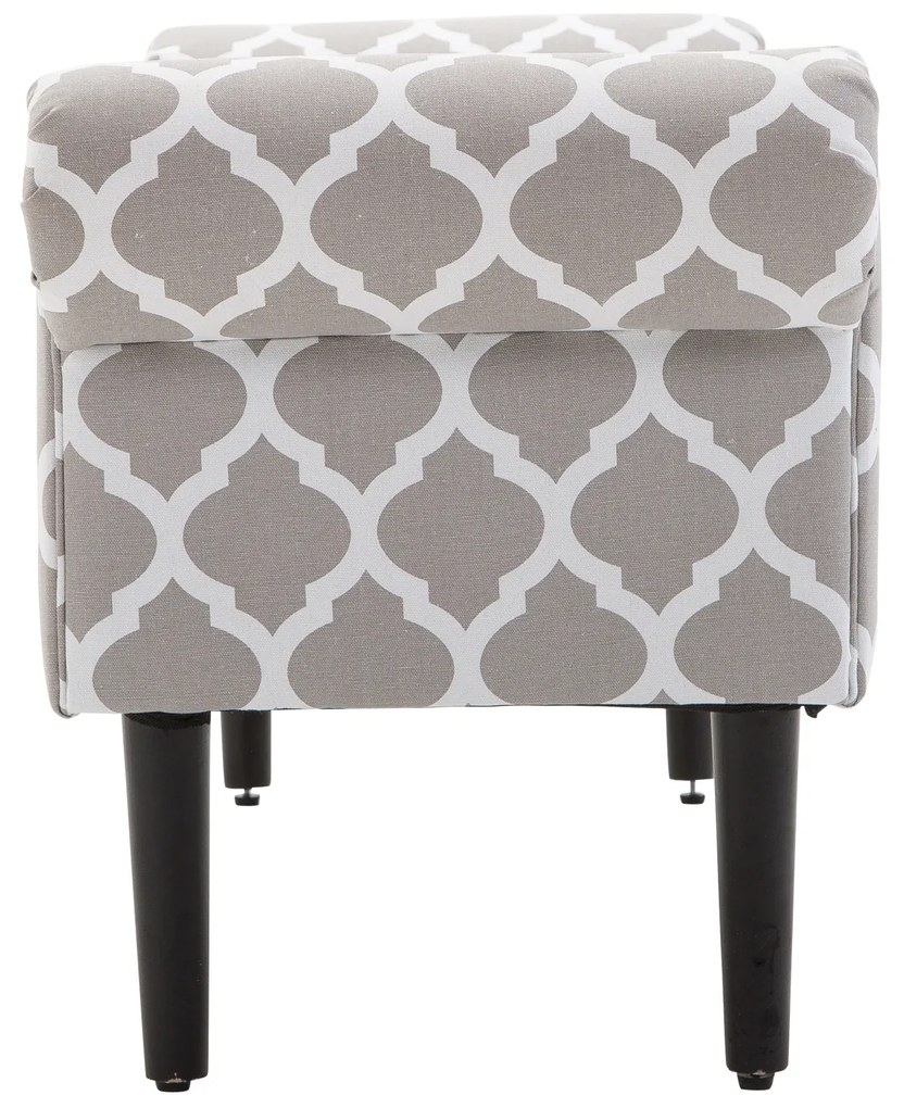 Banco com Braços, Estofado Junto à Cama tipo Banco de Madeira para Quarto ou Corredor - 132x45,5x58cm