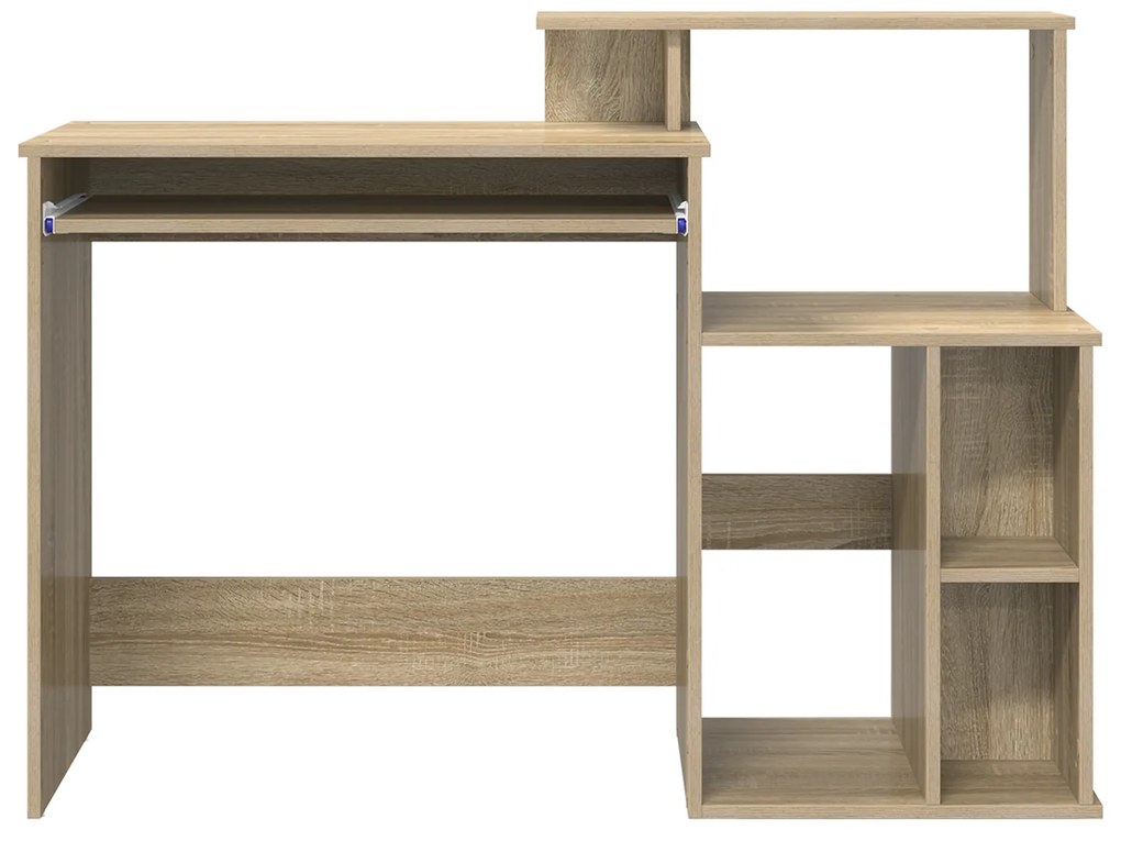Mesa com Armazenamento Carvalho Sonoma 120.5x44x88.5 cm Madeira Proces