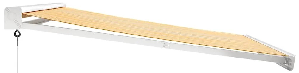 Toldo retrátil 3x2,5 m tecido e alumínio amarelo e branco