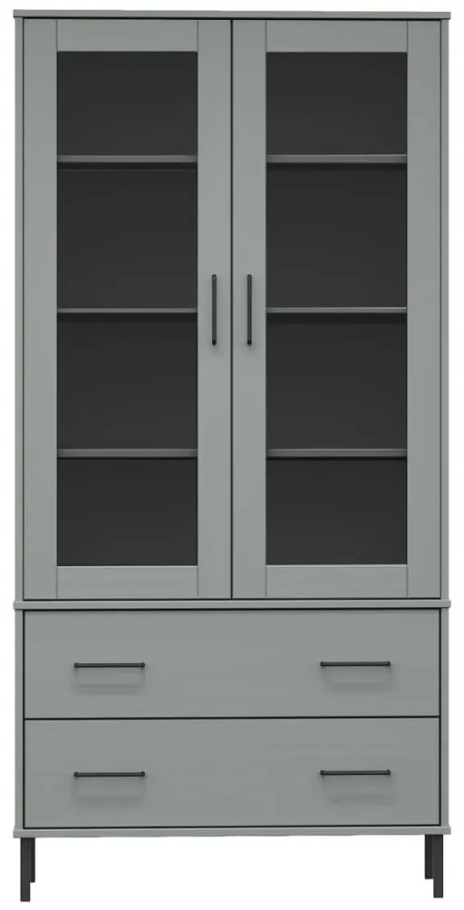 Estante c/ pernas metal 85x35x172,5 cm madeira OSLO cinzento