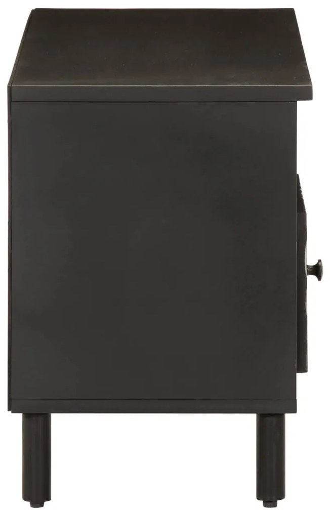 Móvel de TV 100x33x46 cm madeira de mangueira maciça preto