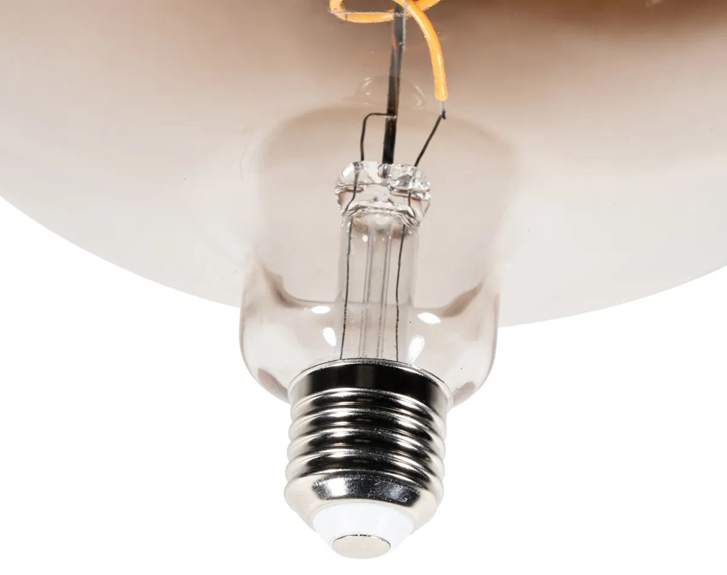 Conjunto de 5 lâmpadas LED E27 reguláveis G220 castanhas 4,9W 130 lm 1800K