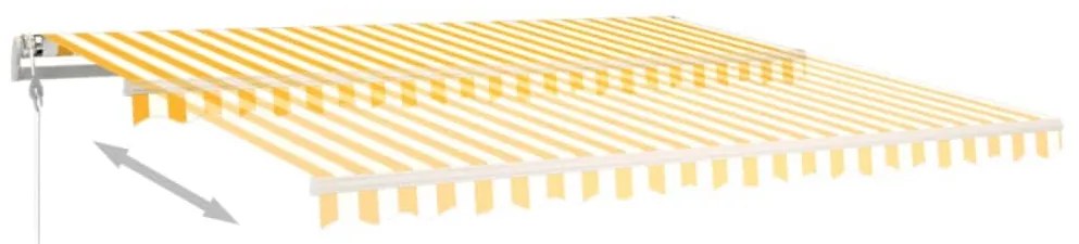 Toldo retrátil automático 450x350 cm amarelo e branco