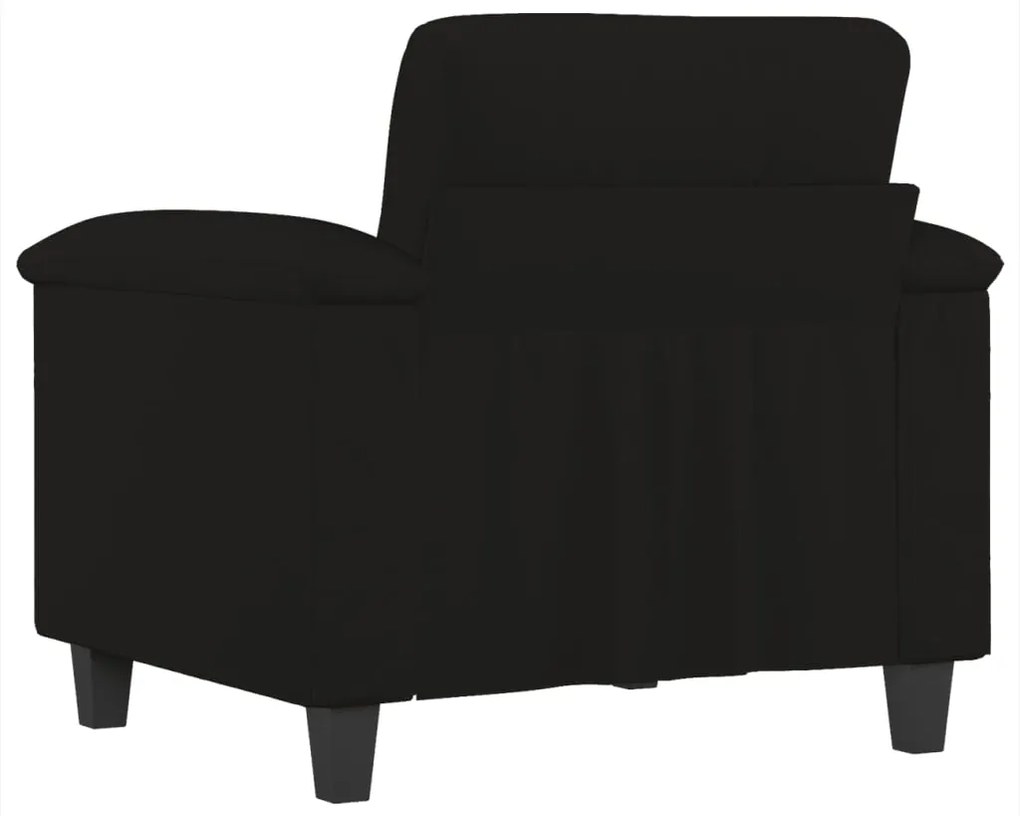 Poltrona 60 cm tecido de microfibra preto