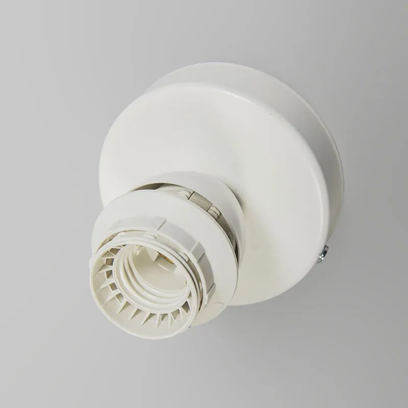 Candeeiro de teto moderno branco com abajur preto 45 cm - Combi