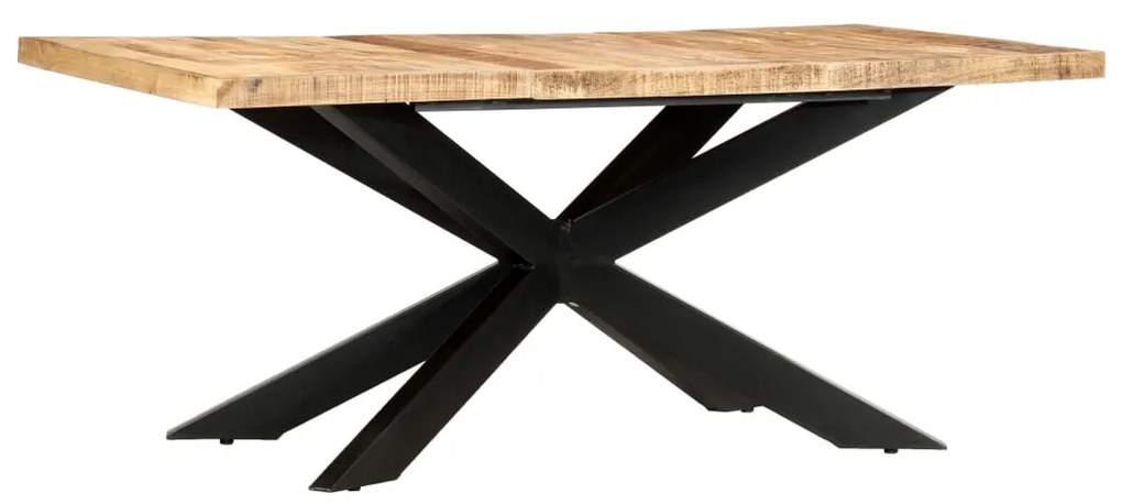 Mesa de jantar 180x90x76 cm madeira de mangueira maciça áspera