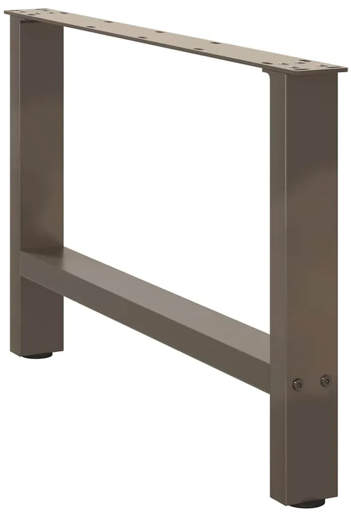 Pés para mesa de centro em aço natural, 2 peças, 70x (42-43) cm, aço