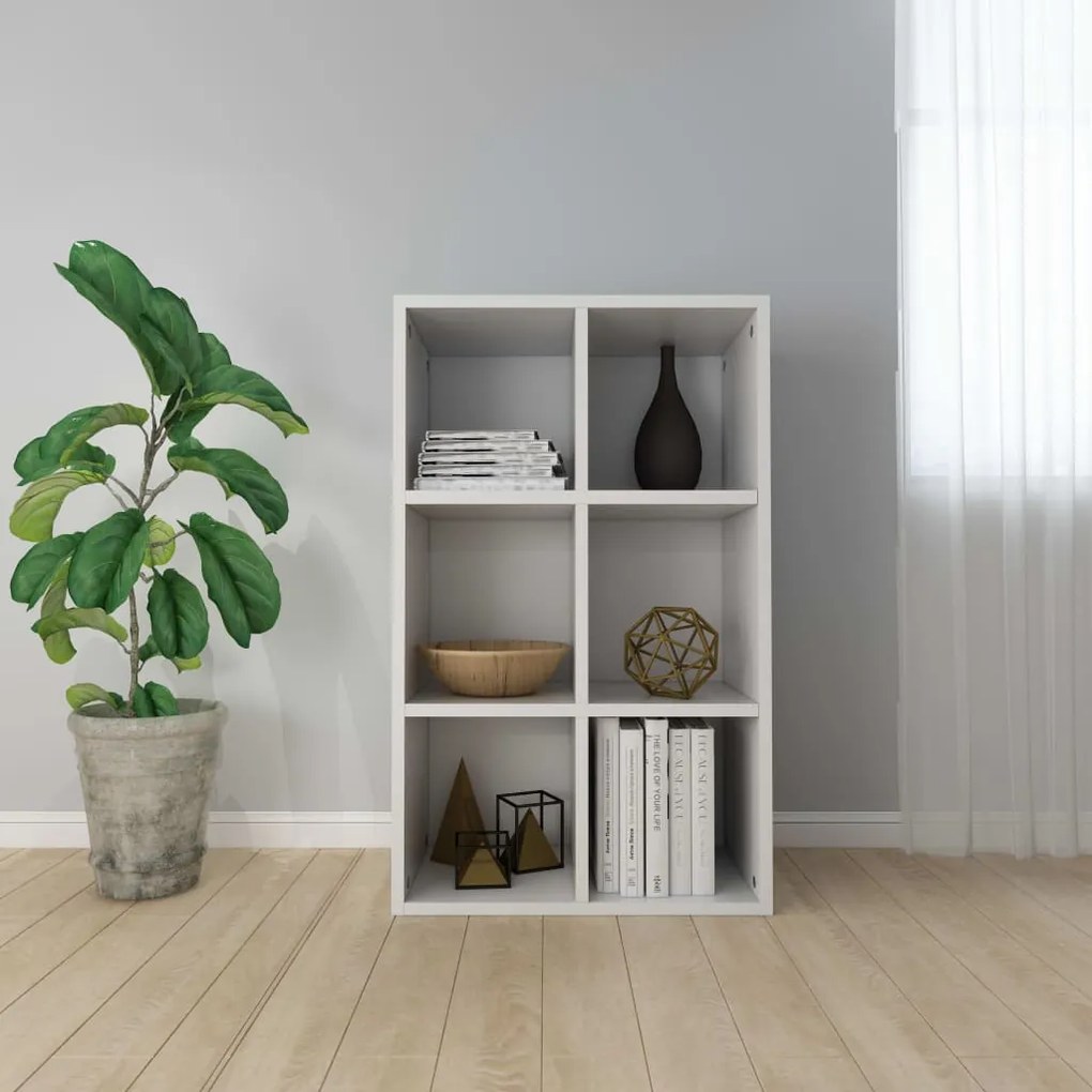 vidaXL Estante/aparador 66x30x98 cm contraplacado branco