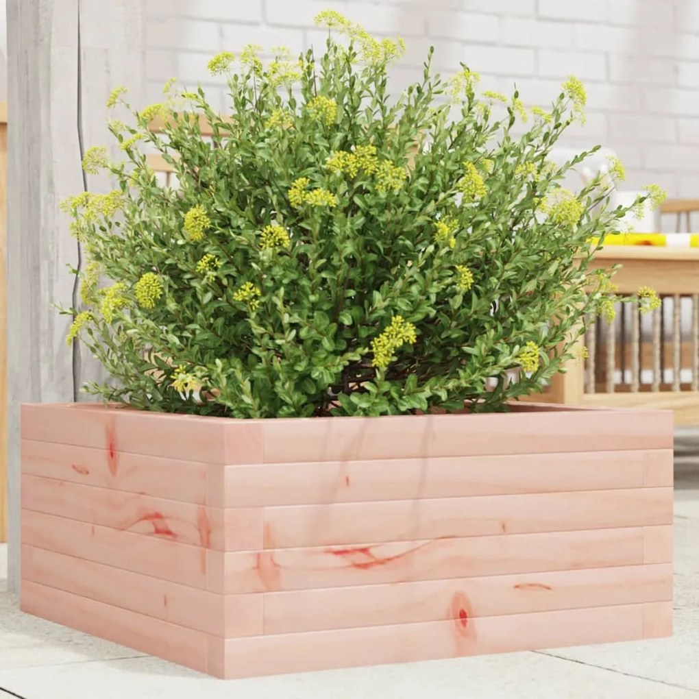 vidaXL Vaso/floreira de jardim 50x50x23 cm madeira de douglas maciça