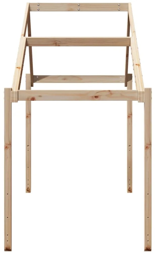 Telhado de cama infantil 213x95,5x144,5 cm madeira pinho maciça