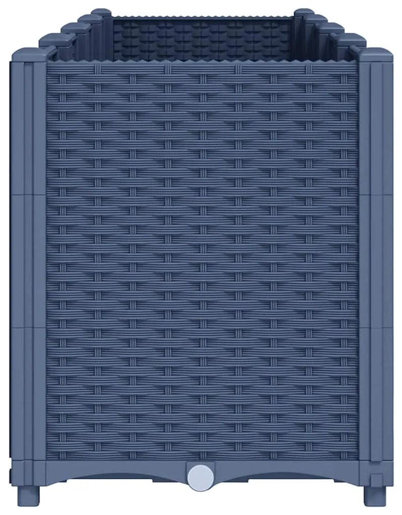 Vaso/floreira 160x40x53 cm PP cinzento azul