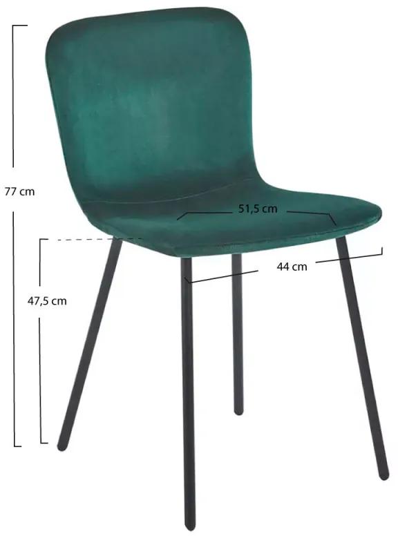 Cadeira Welna Veludo - Verde