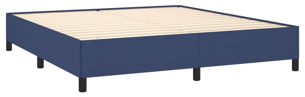 Estrutura de cama sem colchão 160x200 cm tecido azul