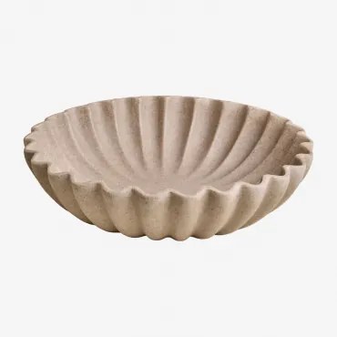 Avelin Tigela Decorativa Em Resina Castanho Areia Claro & Ø35 Cm - Sklum