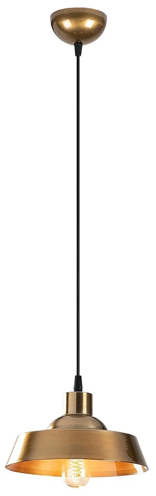 Candeeiro Suspenso Berceste – Dourado – 22 x 22 cm
