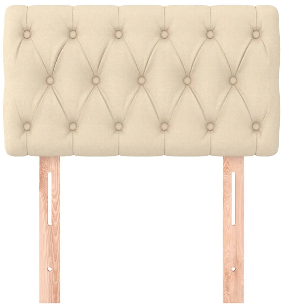 Cabeceira de cama tecido 80x7x78/88 cm creme