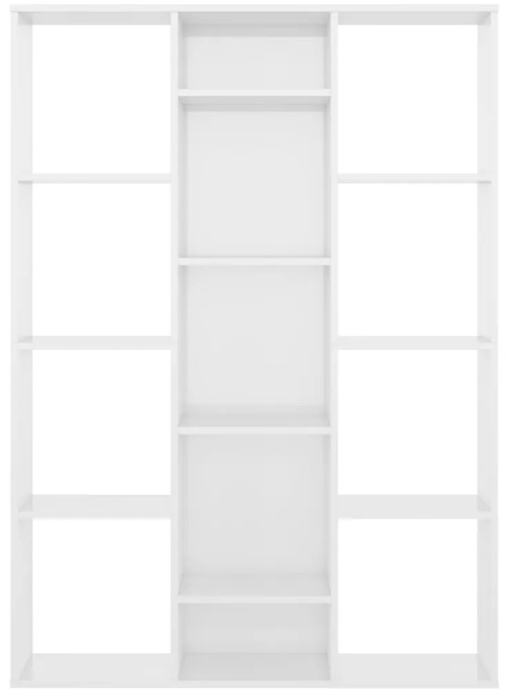 Divisória/estante derivados de madeira branco brilhante