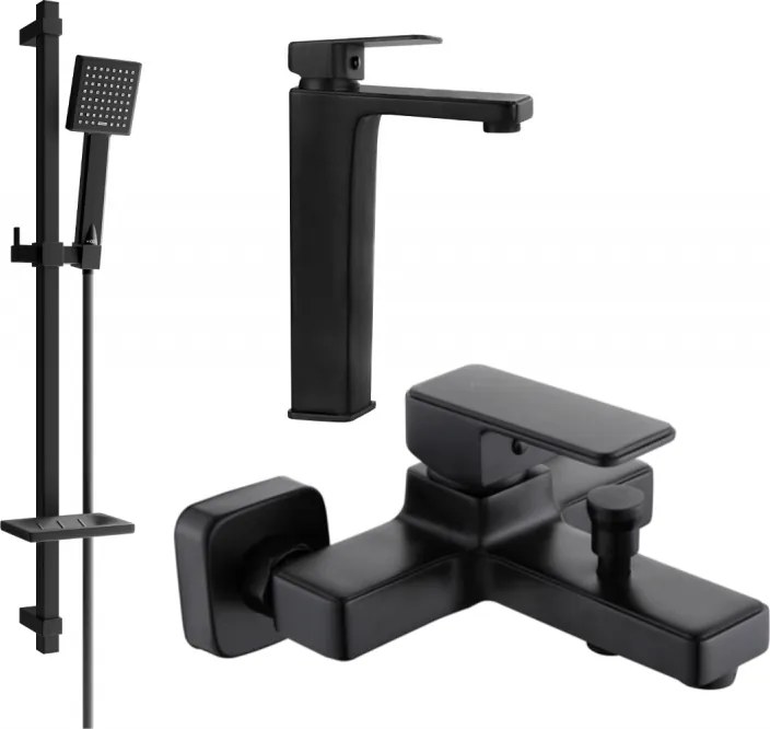 Mexen Cetus Conjunto de banheira DQ45, preto - 744313DQ45-70