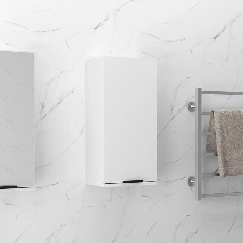 vidaXL Armário de parede casa de banho 32x20x67 cm branco brilhante