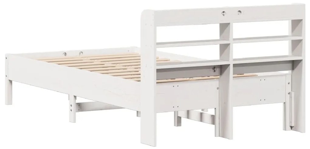 Cama sem colchão 90x200 cm madeira de pinho maciça branco