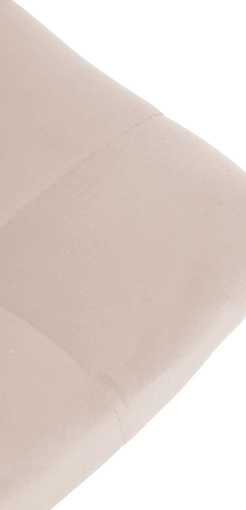 Banco de bar Jerry em veludo com estrutura preta 87-108,5 x 43 x 46,5 cm Bege