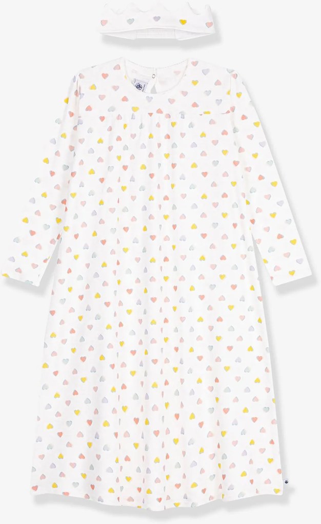 Camisa de noite princesa diadema PETIT BATEAU rosa