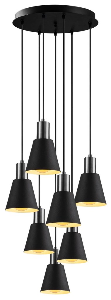 **** Candeeiro de Teto Kem – Preto Níquel – Diâmetro 43 cm, Altura 111