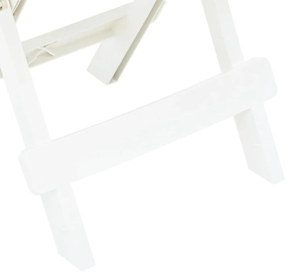 Mesa de jardim dobrável 45x43x50 cm plástico branco