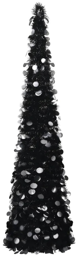 vidaXL Árvore de Natal pop-up artificial 180 cm PET preto