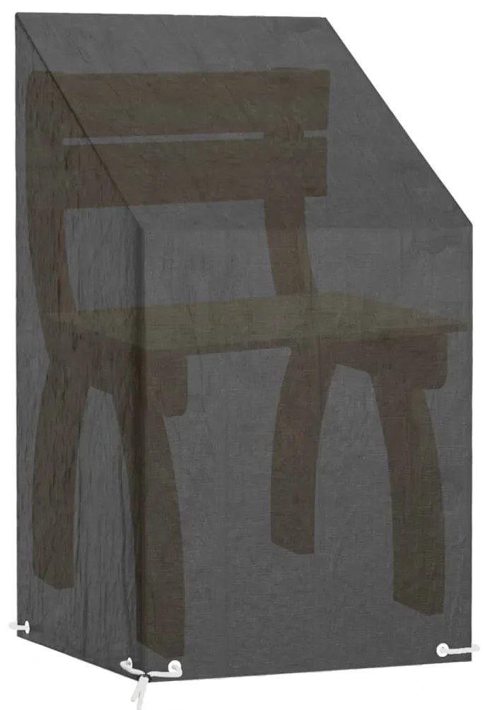 Capas cadeiras jardim 2 pcs 8 ilhós 65x65x80/120 cm polietileno