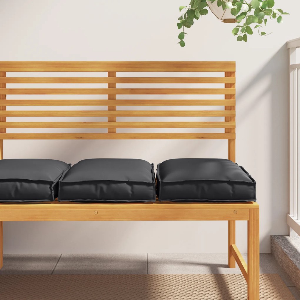vidaXL Almofadas de Palete para Assento 2 pcs Preto 40x40x8 cm Tecido Oxford