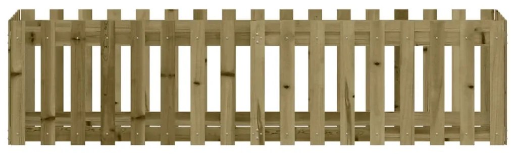 Canteiro elevado c/ design cerca 200x50x50 cm pinho impregnado