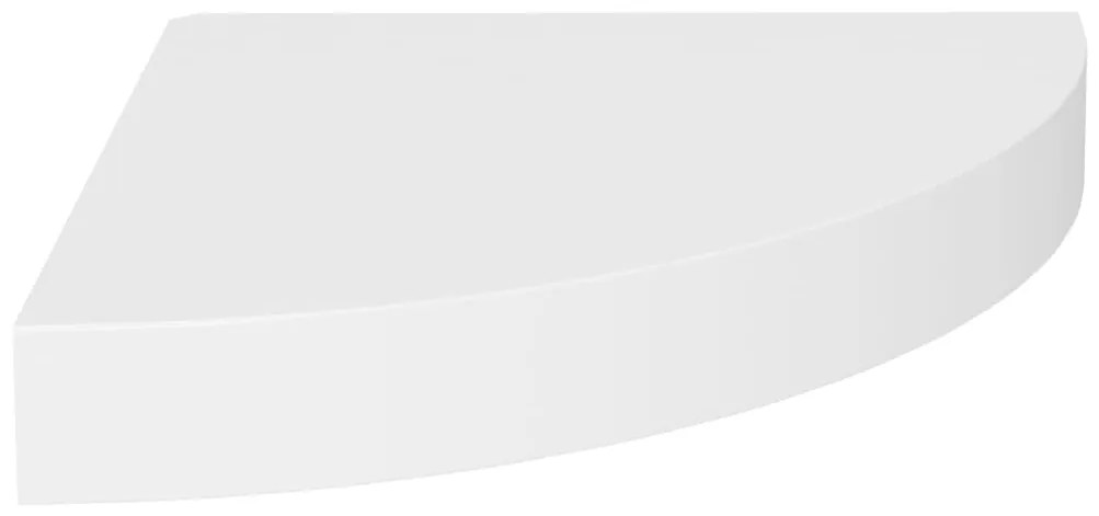 Prateleiras de canto suspensas 2 pcs 25x25x3,8cm MDF branco