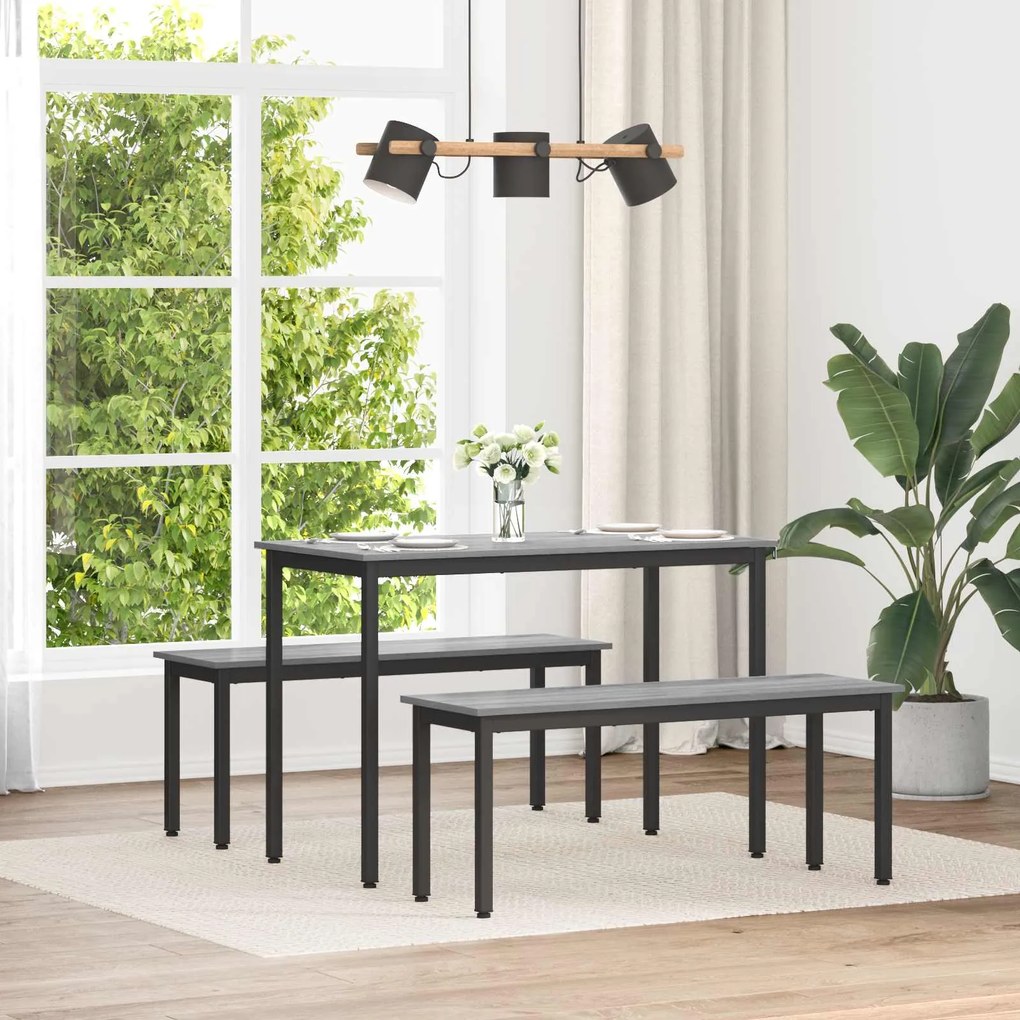 vidaXL banco Cinza Sonoma 110 x 35 x 45 cm Madeira processada