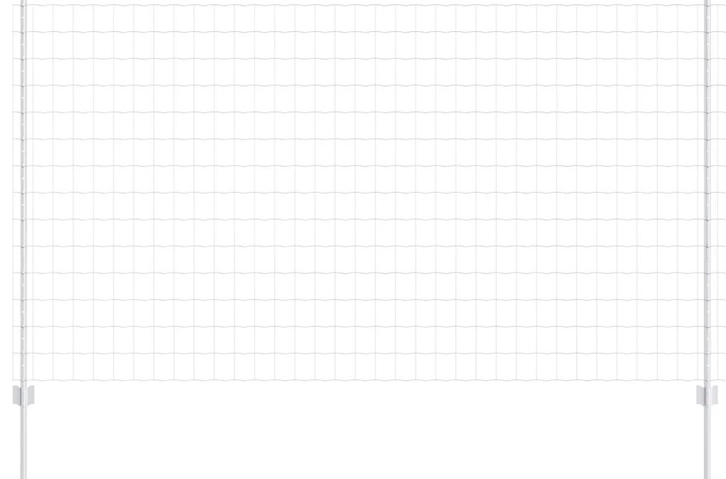 vidaXL Cerca e Poste Prateado 1,4 x 10 m Aço