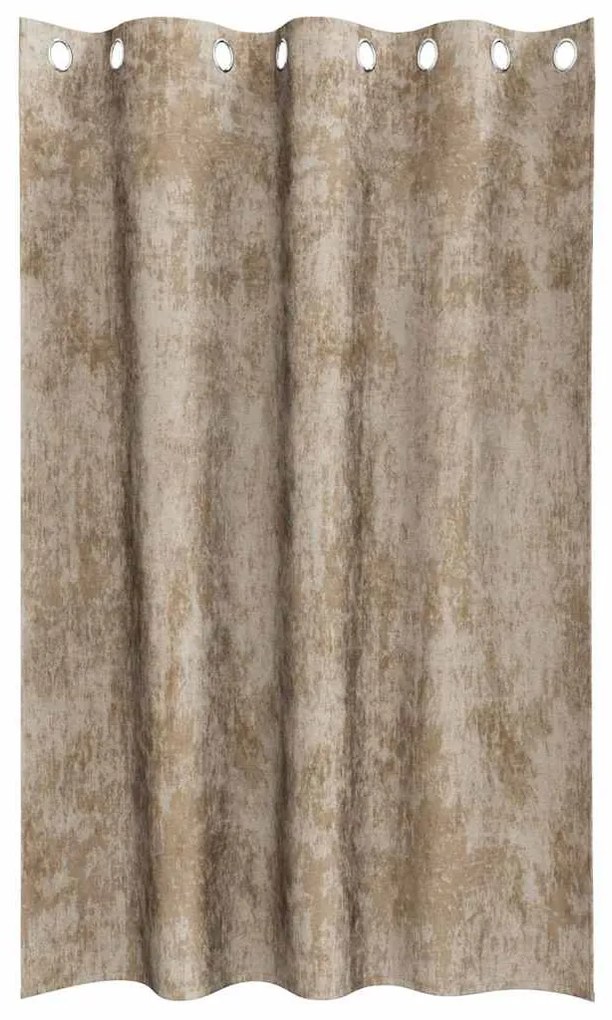Cortinas de Veludo 2 pcs com Ilhoses Champagne 140x175 cm