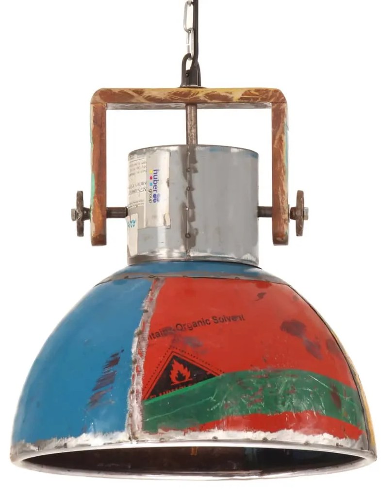 Candeeiro suspenso industrial redondo 25W 40 cm E27 multicor