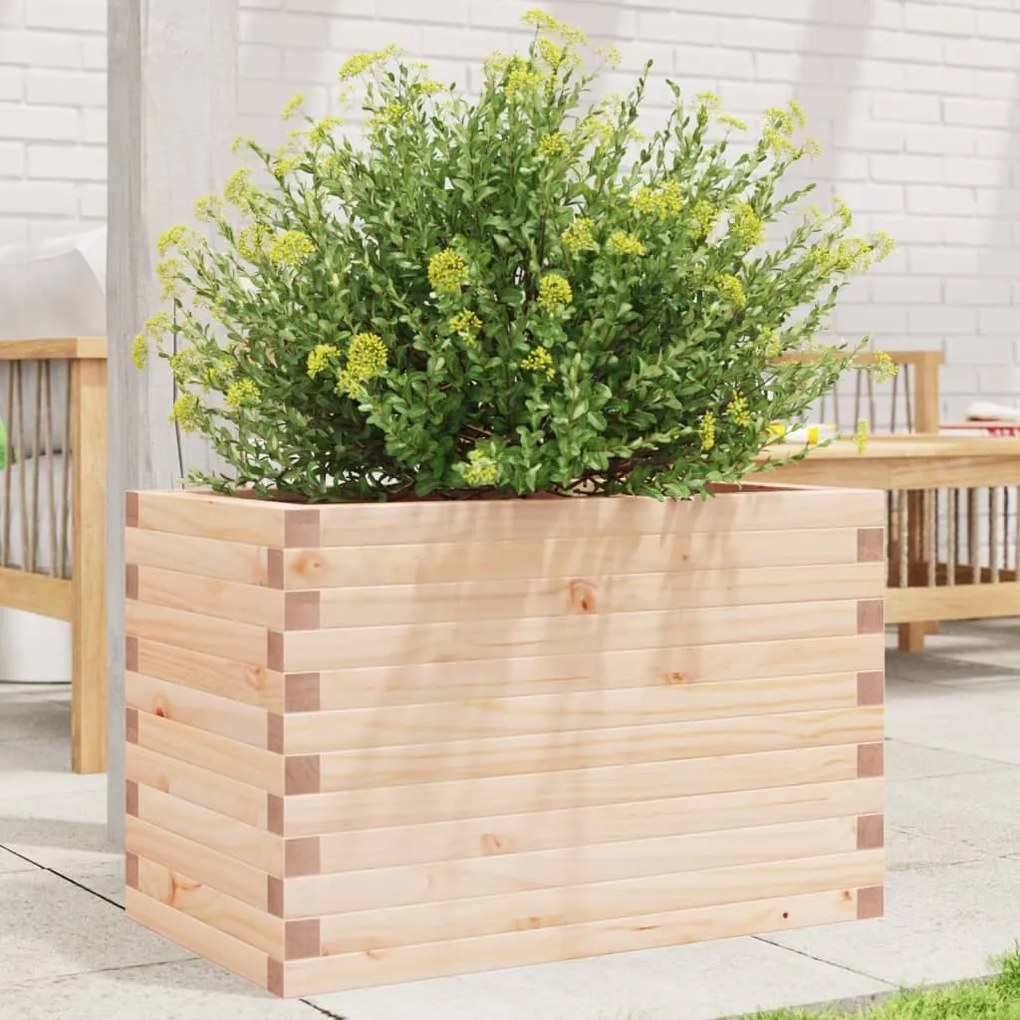 vidaXL Vaso/floreira de jardim 70x40x45,5 cm madeira de pinho maciça