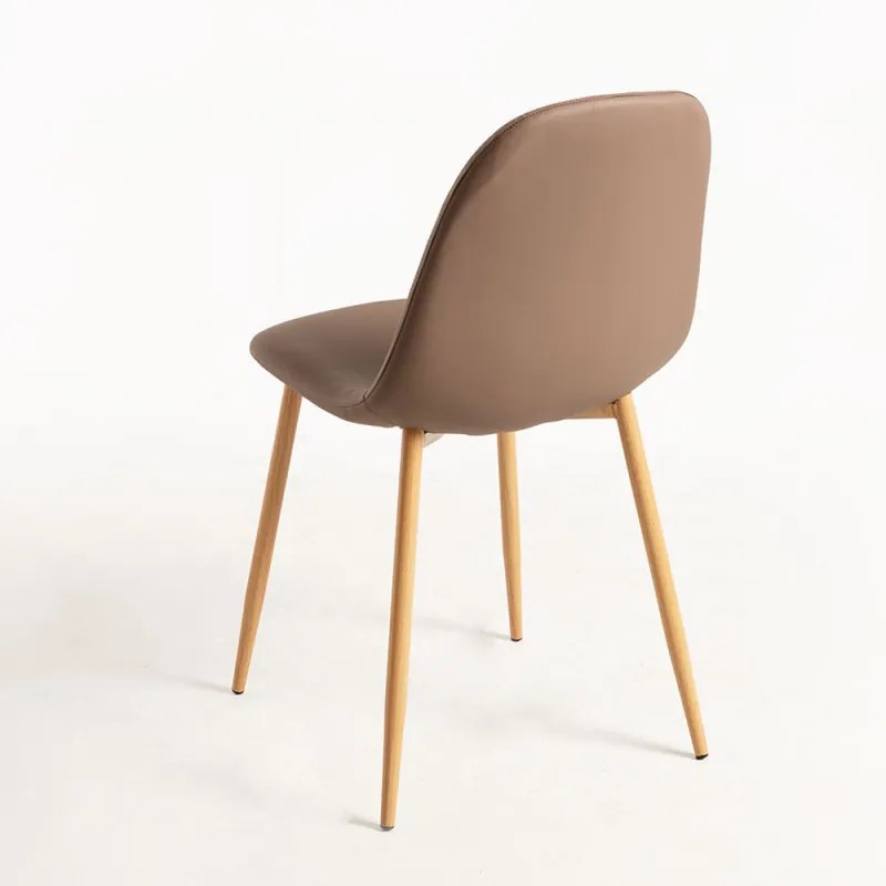 Pack 4 Cadeiras Teok Couro Sintético - Beige
