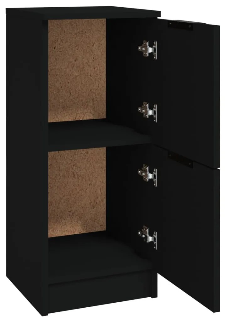 Aparadores 2 pcs 30x30x70 cm derivados de madeira preto