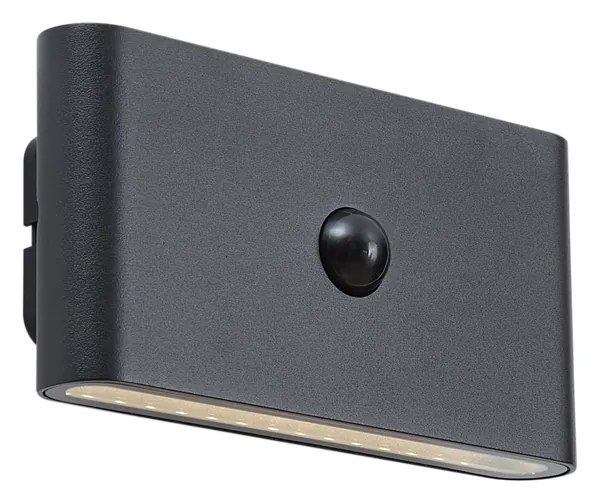 Candeeiro de Parede Preto Sensor de 4 Níveis Magnético Inclui LED Recarregável - Batt