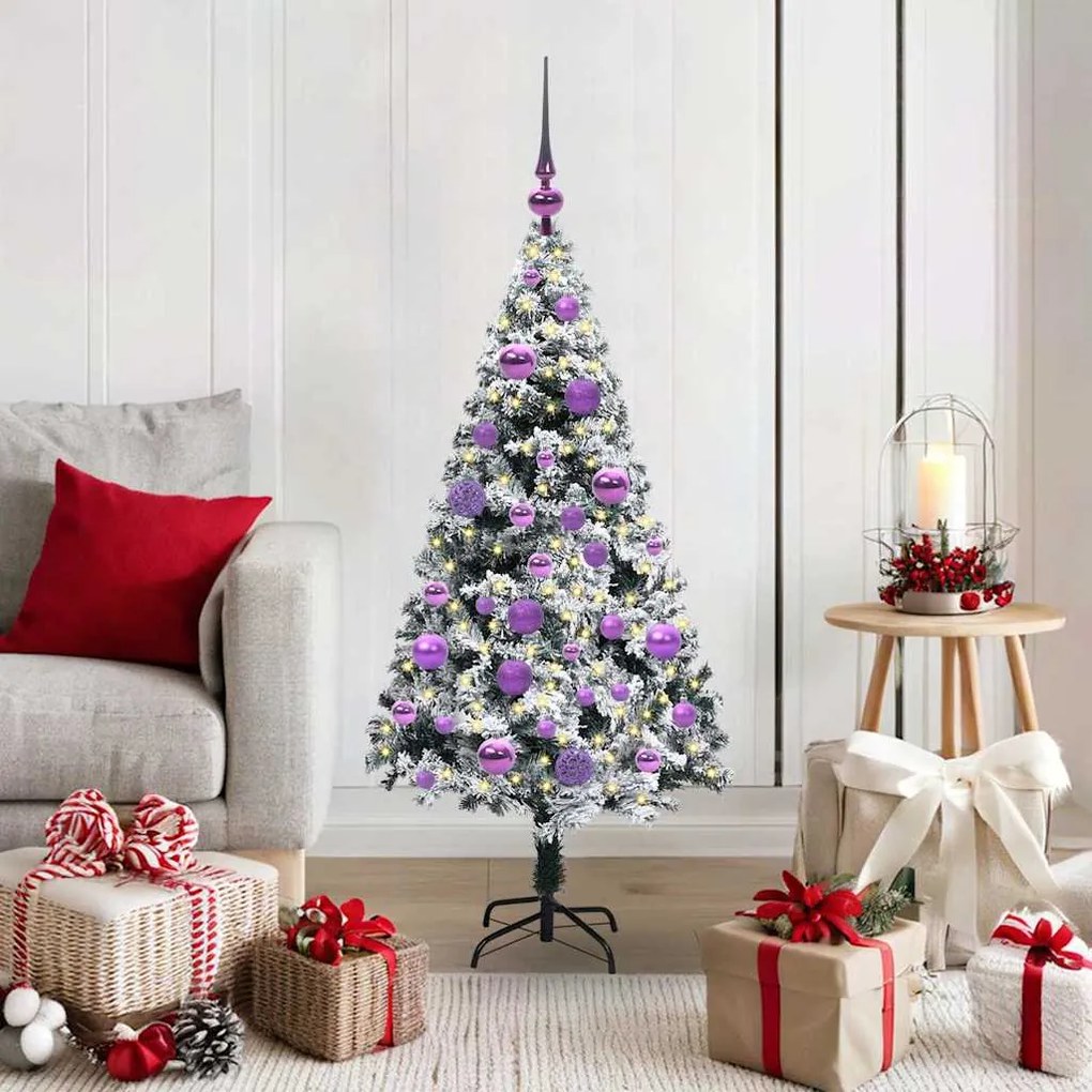 vidaXL Árvore de Natal Artificial Branco 120 cm PVC, Aço e Plástico
