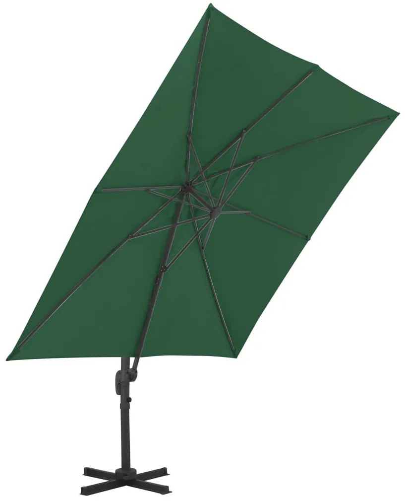 Guarda-sol de jardim com base portátil verde