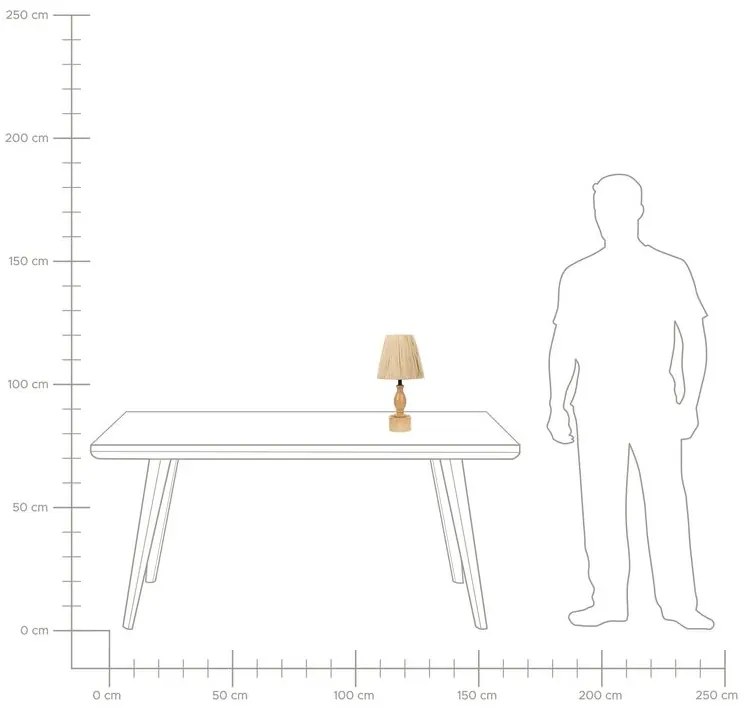 Candeeiro de mesa em madeira clara 41 cm MORONA Beliani