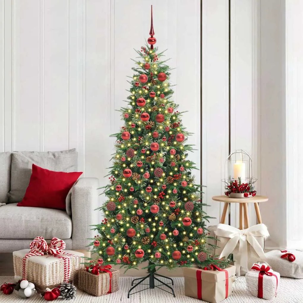 vidaXL Árvore de Natal Articulada Artificial Verde 180 cm PE e PVC
